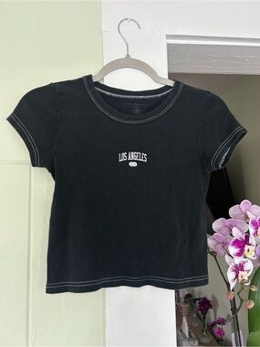 Brandy Melville Black "Los Angeles" Short Sleeve Tee
